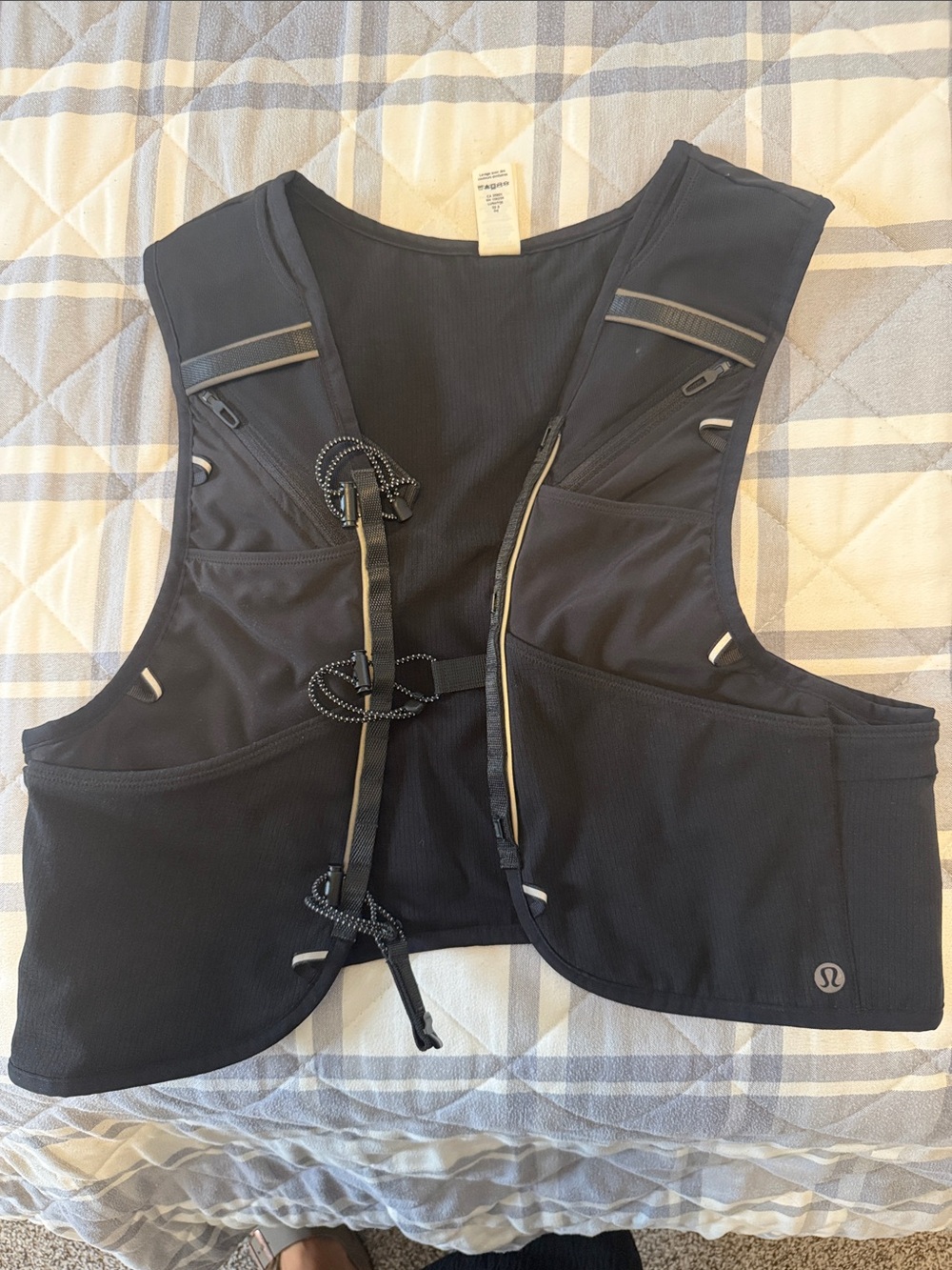 lululemon athletica Black Running Vest with Front Cinch